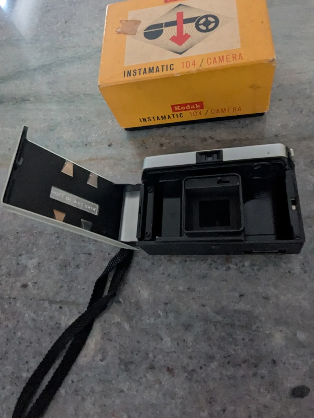 Kodak Instamatic 104 Camera in white and black